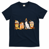 Gsp Coffee Pumpkin Spice Dog Lovers Fall Thanksgiving Gift T-Shirt - Navy Blue