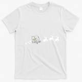 Golf Cart Santa Christmas Sleigh Funny Golf Cart Xmas Gift T-Shirt - White