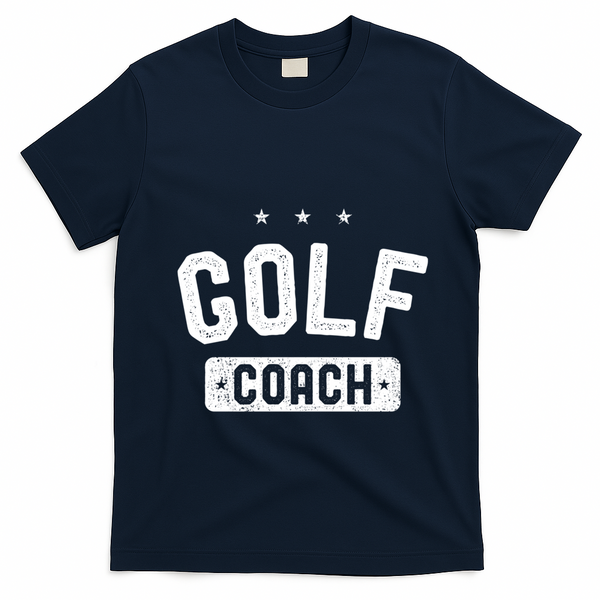 Golf Coach Vintage Golf Gift T-Shirt - Navy Blue