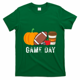 Game Day Football Pumpkin Fall T-Shirt - Irish Green