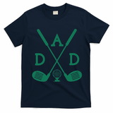Golf First Birthday Dad Hole In One Golf Sport Matching T-Shirt - Navy Blue