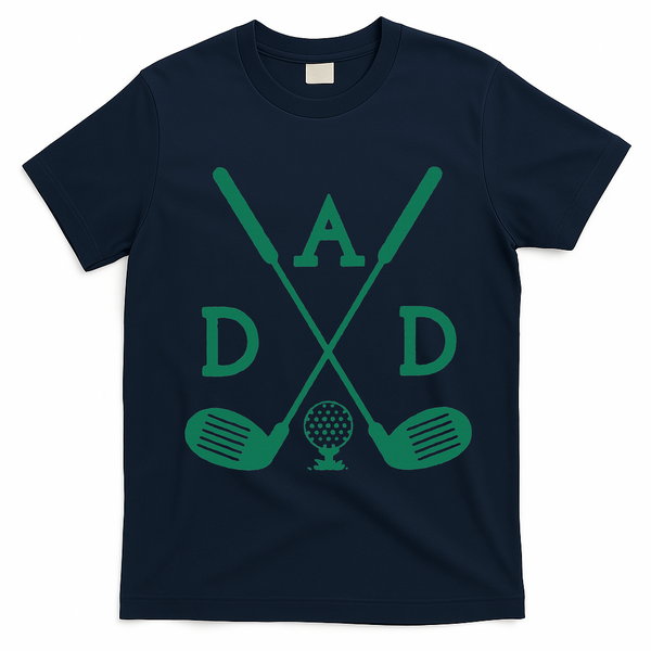 Golf First Birthday Dad Hole In One Golf Sport Matching T-Shirt - Navy Blue