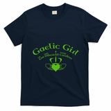Gaelic Gra Dilseacht Cairdeas Claddagh Gift T-Shirt - Navy Blue