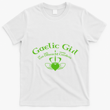 Gaelic Gra Dilseacht Cairdeas Claddagh Gift T-Shirt - White
