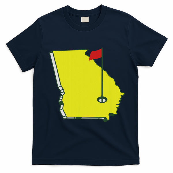 Georgia Golf Flag State T-Shirt - Navy Blue