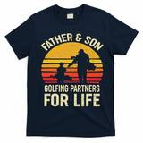 Golf Golfing Father Son Matching Dad T-Shirt - Navy Blue
