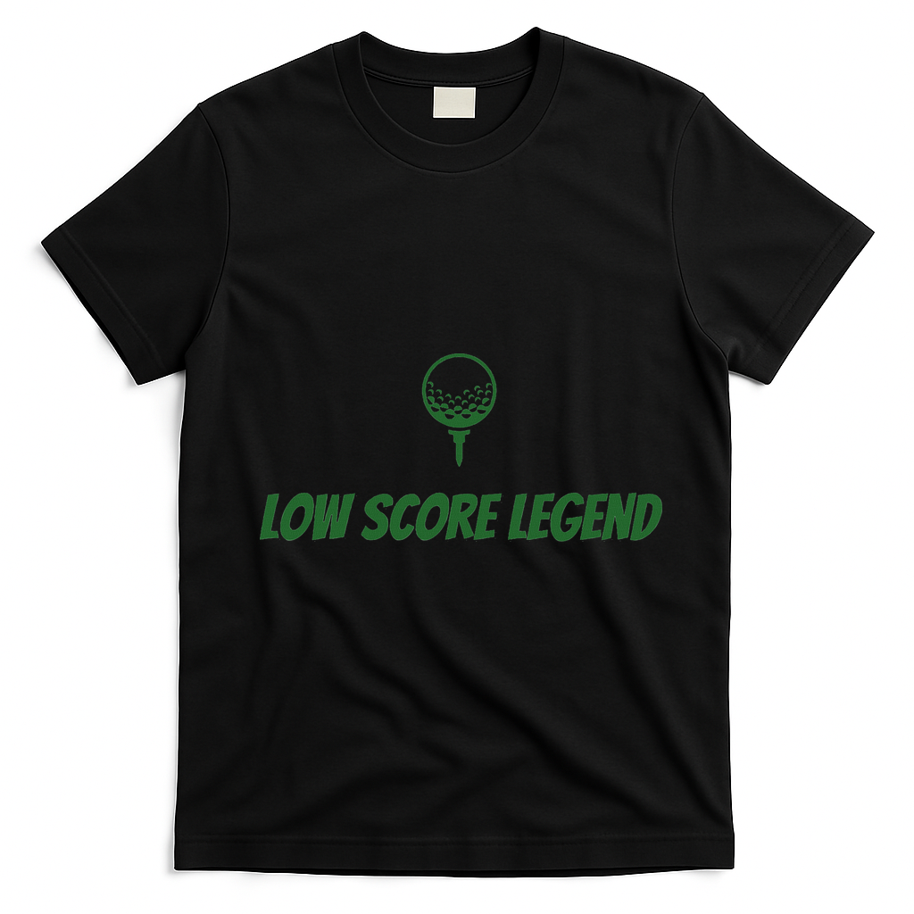 Golf Humor, Low Score Legend, Green Golf T-Shirt - Black