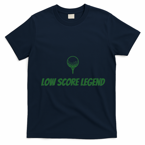 Golf Humor, Low Score Legend, Green Golf T-Shirt - Navy Blue