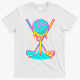 Golf Ice Cream Drip Golfing Golfer T-Shirt - White