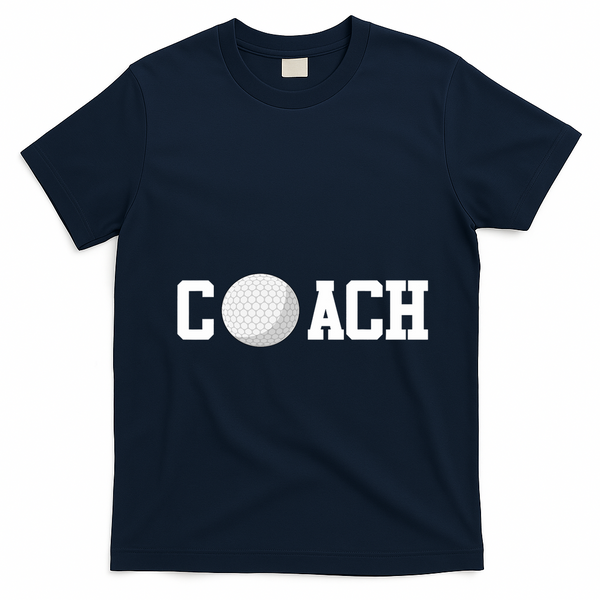 Golf Instructor Coach Golfer Golf Ball Gift Golf Course T-Shirt - Navy Blue