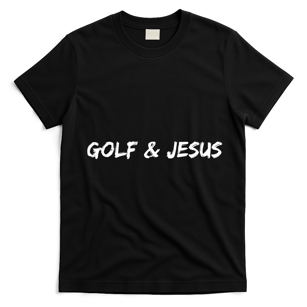 Golf & Jesus T-Shirt - Black