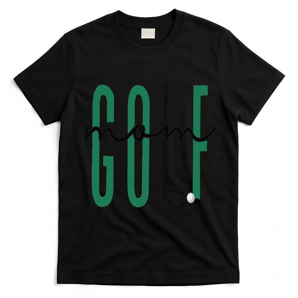 Golf Mom Crewneck Mothers Day Master Golf Girl T-Shirt - Black