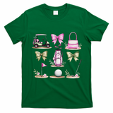 Golf Mom Coquette Bow Golfer Golf Lovers Golf Player Mom T-Shirt - Irish Green