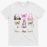 Golf Mom Coquette Bow Golfer Golf Lovers Golf Player Mom T-Shirt - White