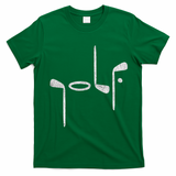 Golf Minimalist Logo Women Golf Fan Golfer T-Shirt - Irish Green