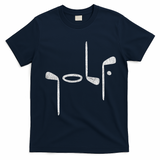 Golf Minimalist Logo Women Golf Fan Golfer T-Shirt - Navy Blue