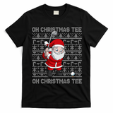 Golf Oh Christmas Santa Claus Golfer T-Shirt - Black
