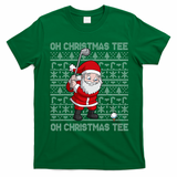 Golf Oh Christmas Santa Claus Golfer T-Shirt - Irish Green