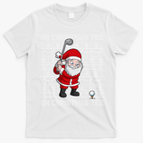 Golf Oh Christmas Santa Claus Golfer T-Shirt - White