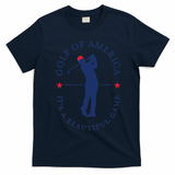 Golf Of Us America Funny Elegant Sports Outfit For Golfers T-Shirt - Navy Blue