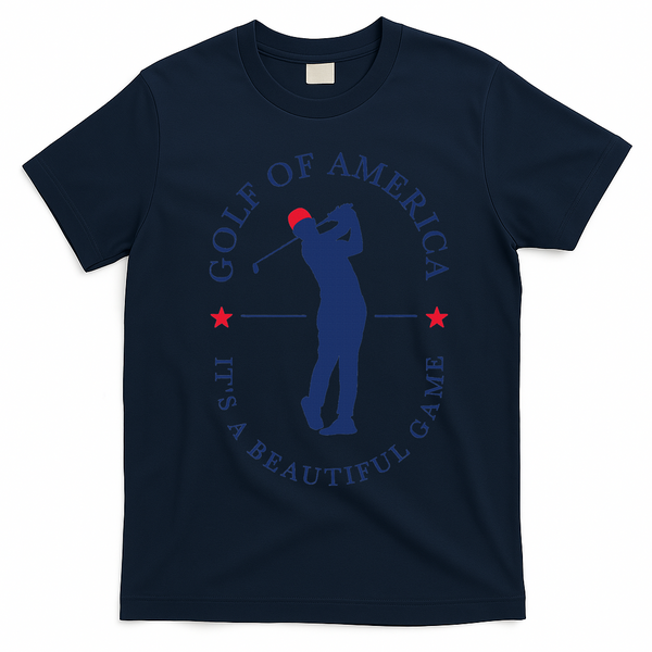 Golf Of Us America Funny Elegant Sports Outfit For Golfers T-Shirt - Navy Blue