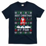 Golf Santa Claus Best Christmas By Par T-Shirt - Navy Blue