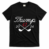 Golf Trump 47 2024 On Back T-Shirt - Black