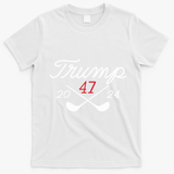 Golf Trump 47 2024 On Back T-Shirt - White