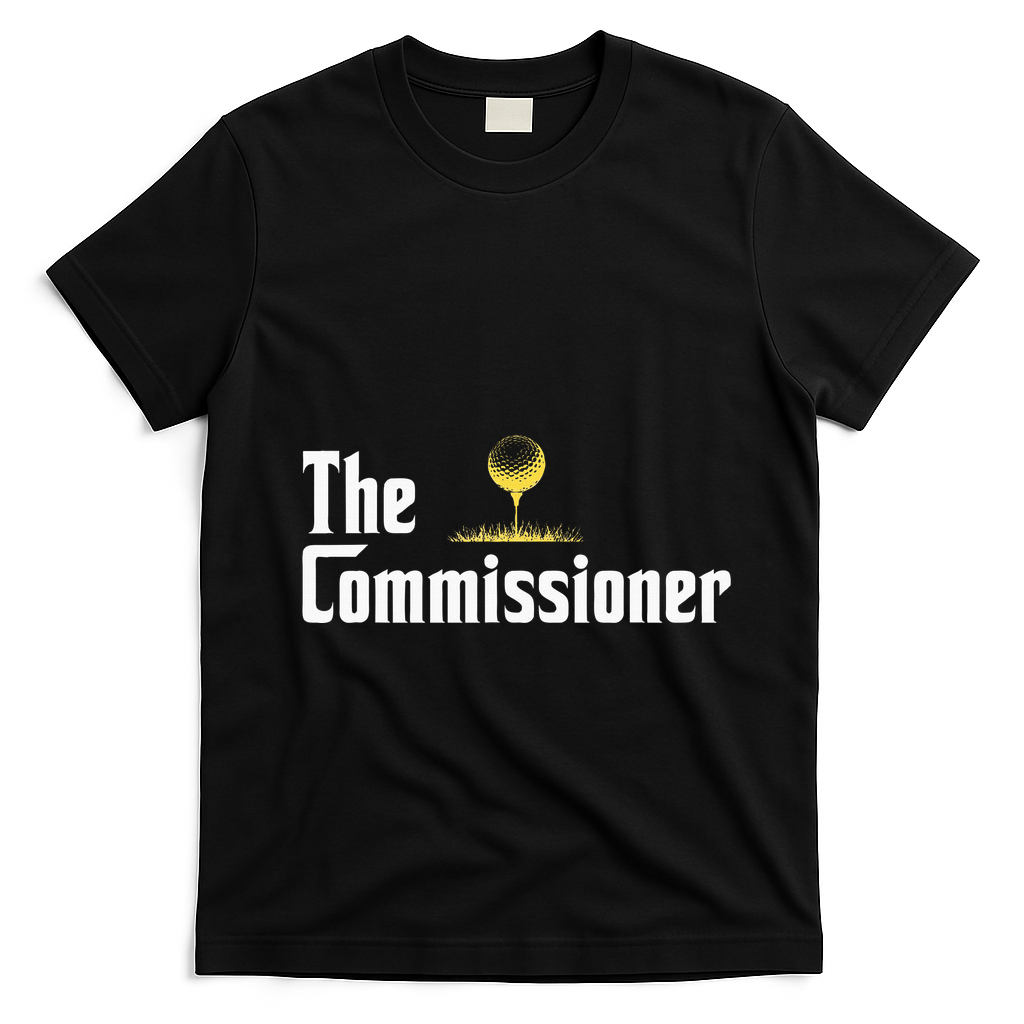 Golfer The Commissioner Golf League T-Shirt - Black