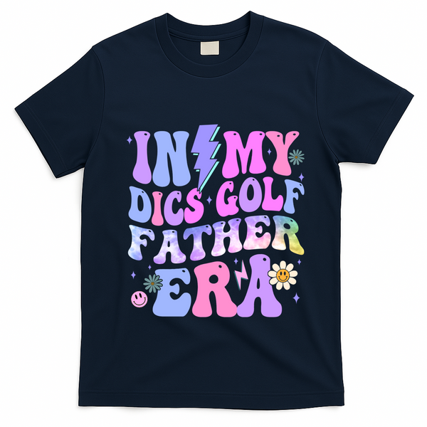 Groovy Tie Dye In My Dics Dics Golf Father Era Gift T-Shirt - Navy Blue