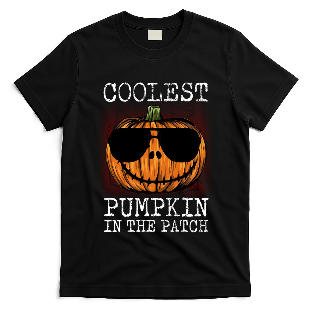 Holiday 365 Halloween Coolest Pumpkin In The Patch Gift T-Shirt - Black
