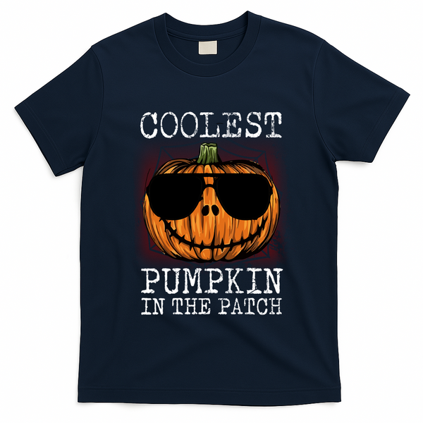 Holiday 365 Halloween Coolest Pumpkin In The Patch Gift T-Shirt - Navy Blue