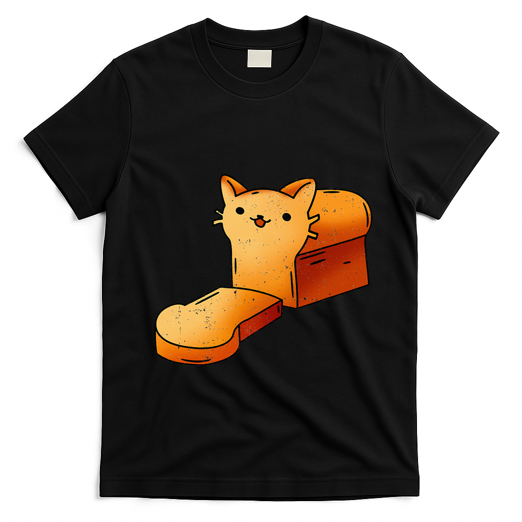 Halloween Costume Cat Loaf Lazy Funny Bread Kitten Kitty T-Shirt - Black