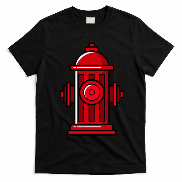 Halloween Costume Fire Hydrant funny simple safety T-Shirt - Black