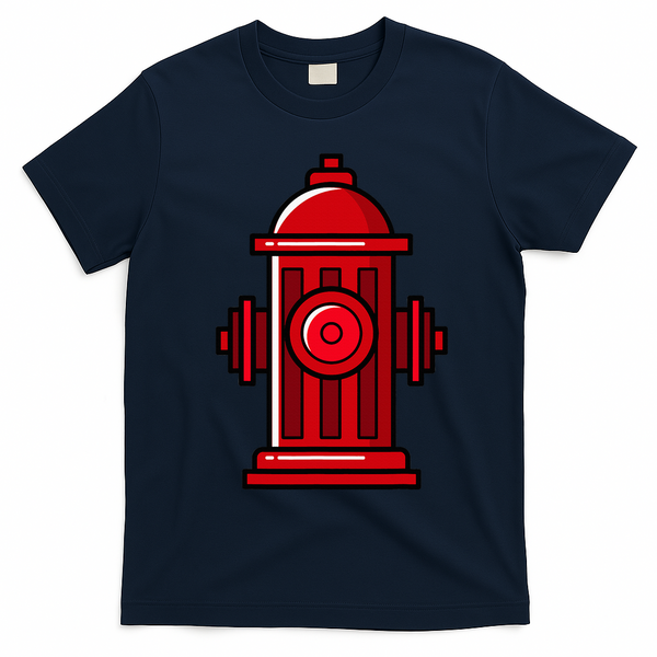 Halloween Costume Fire Hydrant funny simple safety T-Shirt - Navy Blue