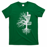 Half Disc Golf Basket Tree Funny Frisbee Frolf Women T-Shirt - Irish Green