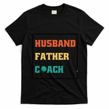 Husband Father Coach Golf Coach Gift T-Shirt - Black