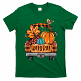 Hello Fall Pumpkin Truck Cute T-Shirt - Irish Green