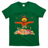 Happy Fall Yall Scarecrow Pumpkin Thanksgiving Halloween T-Shirt - Irish Green