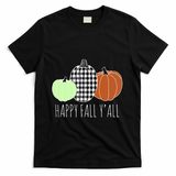 Happy Fall Yall Pumpkin T-Shirt - Black