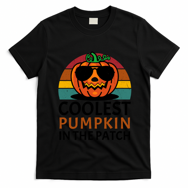 Halloween Gift Coolest Pumpkin In The Patch Gift T-Shirt - Black