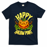 Halloween Happy Hallow Point Pumpkin Gunner T-Shirt - Navy Blue