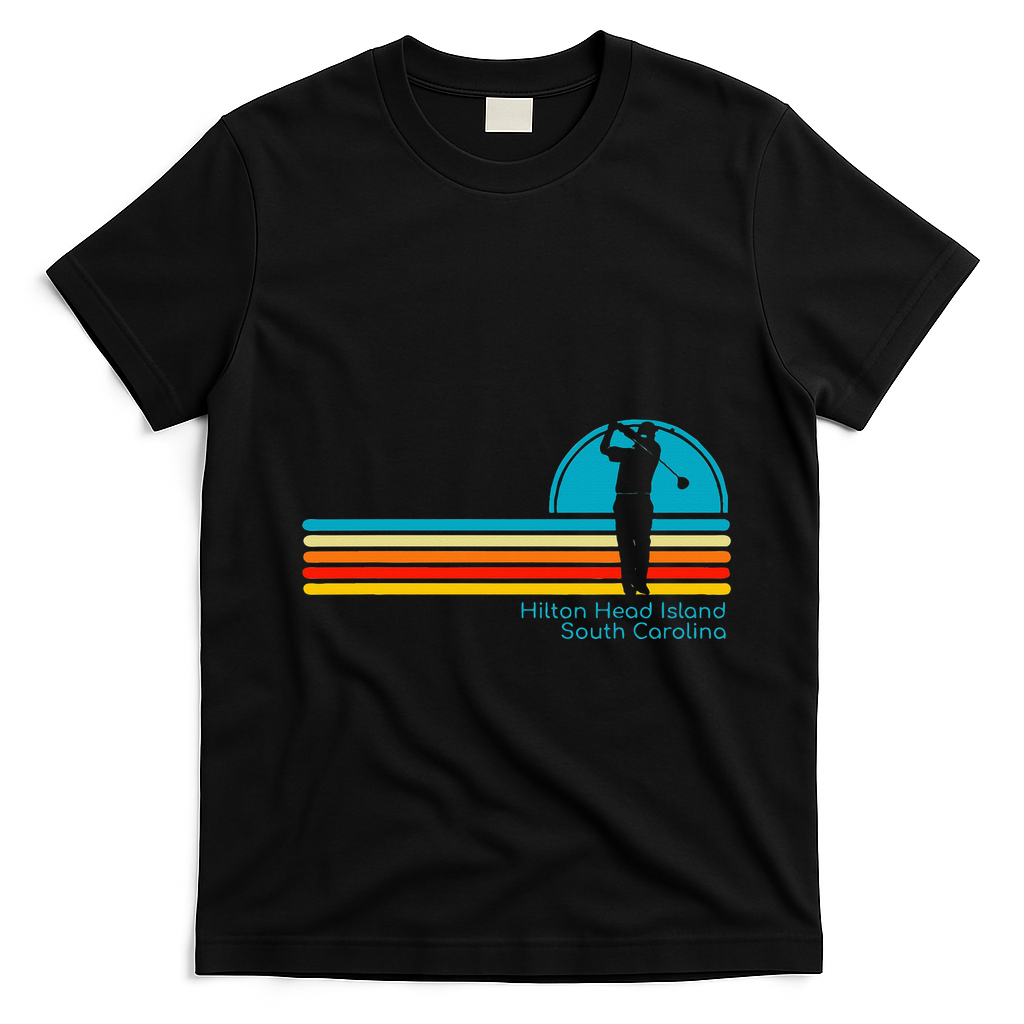 Hilton Head Island Golf South Carolina T-Shirt - Black