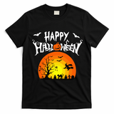 Happy Halloween Retro T-Shirt - Black