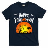 Happy Halloween Retro T-Shirt - Navy Blue