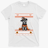 Happy Halloween Ugly Miniature Schnauzer Howloween Pumpkin T-Shirt - White