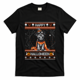 Happy Halloween Ugly Miniature Schnauzer Howloween Pumpkin Gift T-Shirt - Black