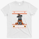 Happy Halloween Ugly Miniature Schnauzer Howloween Pumpkin Gift T-Shirt - White