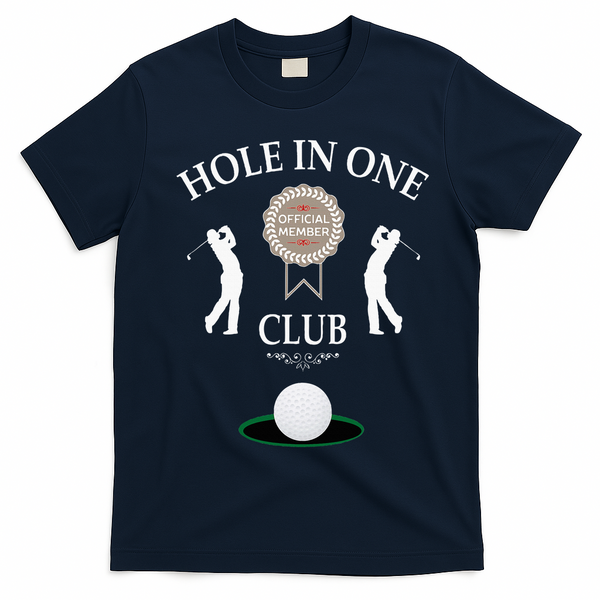Hole In One Club Funny Golf Humor T-Shirt - Navy Blue
