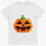 Halloween Master Builder Pumpkin Building Blocks Bricks T-Shirt - White